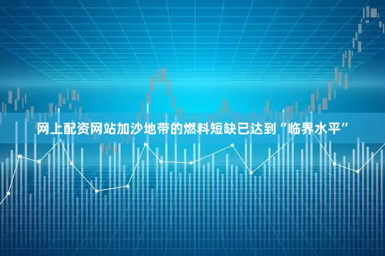 网上配资网站加沙地带的燃料短缺已达到“临界水平”